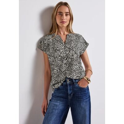 Street One Bluse mit Minimal Print - Grün - Damen Street One Bluse mit Minimal Print - Grün - Damen