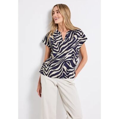 Street One Gemusterte Bluse - Blau - Damen Street One Gemusterte Bluse - Blau - Damen
