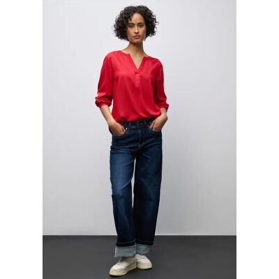 Street One Split Neck Tunika - Rot - Damen Street One Split Neck Tunika - Rot - Damen