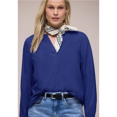 Street One Split Neck Tunika - Blau - Damen Street One Split Neck Tunika - Blau - Damen