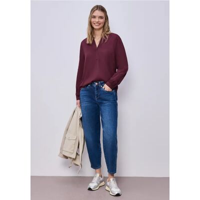 Street One Split Neck Tunika - Rot - Damen Street One Split Neck Tunika - Rot - Damen