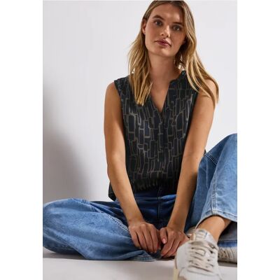 Street One Puzzle Print Blusentop - Blau - Damen Street One Puzzle Print Blusentop - Blau - Damen