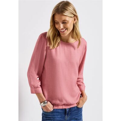 Street One Melange Rundhals Bluse - Rosa - Damen Street One Melange Rundhals Bluse - Rosa - Damen