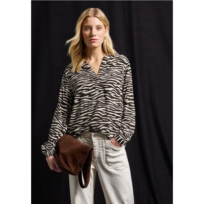 Street One Tunika mit Zebra Print - Braun - Damen Street One Tunika mit Zebra Print - Braun - Damen