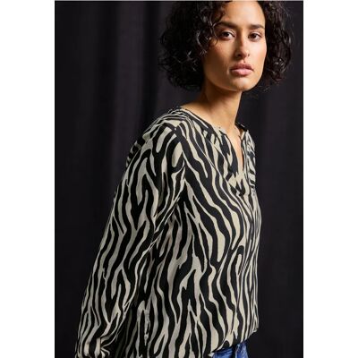 Street One Gemusterte Bluse - Schwarz - Damen Street One Gemusterte Bluse - Schwarz - Damen
