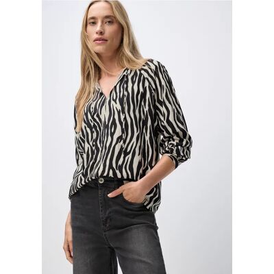 Street One Gemusterte Raglan Tunika - Schwarz - Damen Street One Gemusterte Raglan Tunika - Schwarz - Damen