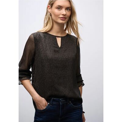 Street One Leo Chiffon Tunika - Braun - Damen Street One Leo Chiffon Tunika - Braun - Damen
