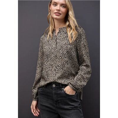 Street One Leo Bluse mit Tapedetails - Beige - Damen Street One Leo Bluse mit Tapedetails - Beige - Damen