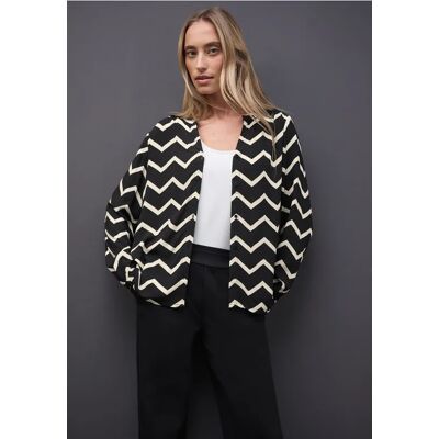 Street One Bluse mit Zick-Zack-Muster - Schwarz - Damen Street One Bluse mit Zick-Zack-Muster - Schwarz - Damen