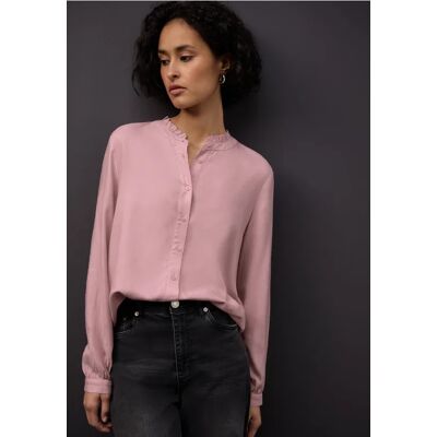 Street One Melange Bluse mit Rüschen - Rosa - Damen Street One Melange Bluse mit Rüschen - Rosa - Damen