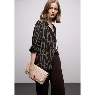 Street One Gemusterte Tunika mit Tape - Braun - Damen Street One Gemusterte Tunika mit Tape - Braun - Damen