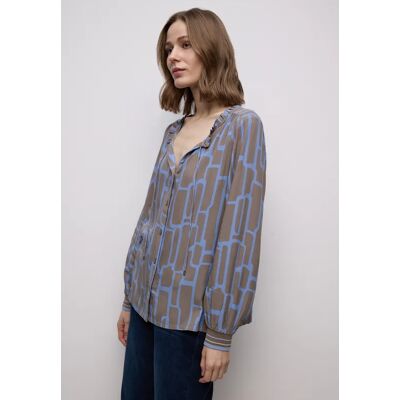 Street One Gemusterte Tunika mit Tape - Blau - Damen Street One Gemusterte Tunika mit Tape - Blau - Damen
