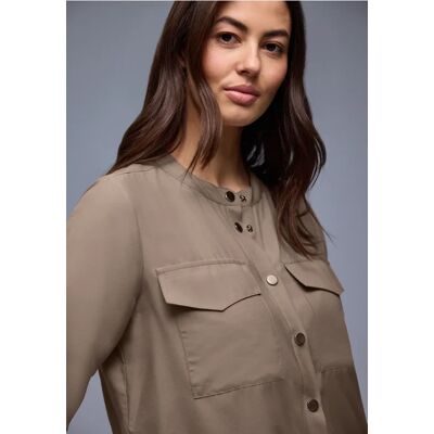 Street One Hemdbluse mit Taschen - Braun - Damen Street One Hemdbluse mit Taschen - Braun - Damen