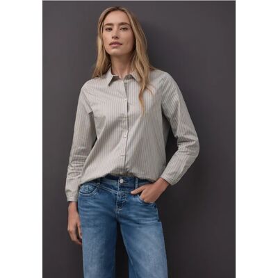 Street One Gestreifte Business Bluse - Beige - Damen Street One Gestreifte Business Bluse - Beige - Damen