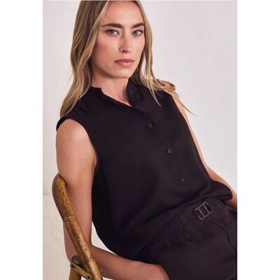 Street One Bluse aus Leinenmix mit Rüschen - Braun - Damen Street One Bluse aus Leinenmix mit Rüschen - Braun - Damen