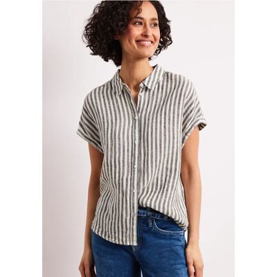 Street One Dropped Shoulder Bluse aus Leinen - Braun - Damen Street One Dropped Shoulder Bluse aus Leinen - Braun - Damen