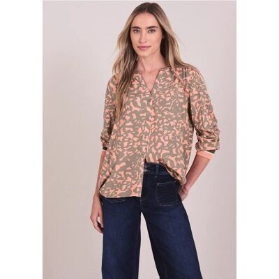 Street One Gemusterte Bluse - Orange - Damen Street One Gemusterte Bluse - Orange - Damen