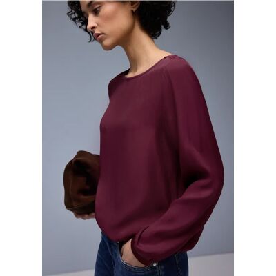 Street One Bluse mit Elastiksaum - Rot - Damen Street One Bluse mit Elastiksaum - Rot - Damen