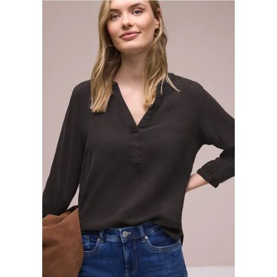 Street One 3/4-Arm Bluse in Musselinqualität - Braun - Damen Street One 3/4-Arm Bluse in Musselinqualität - Braun - Damen