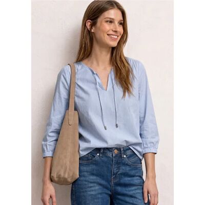 Street One 3/4-Arm Bluse mit Streifen - Blau - Damen Street One 3/4-Arm Bluse mit Streifen - Blau - Damen