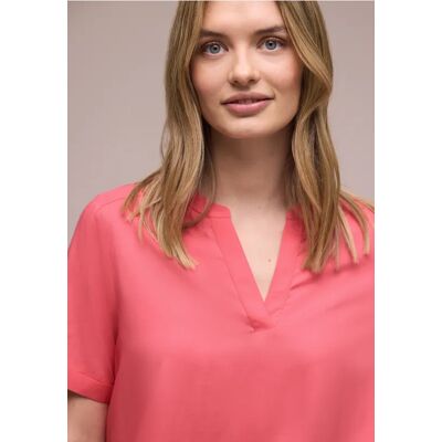Street One Kurzarm Bluse mit Turn-Up - Pink - Damen Street One Kurzarm Bluse mit Turn-Up - Pink - Damen