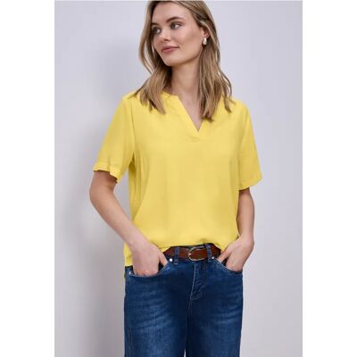 Street One Kurzarm Bluse mit Turn-Up - Gelb - Damen Street One Kurzarm Bluse mit Turn-Up - Gelb - Damen