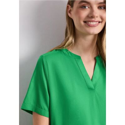 Street One Kurzarm Bluse mit Turn-Up - Grün - Damen Street One Kurzarm Bluse mit Turn-Up - Grün - Damen