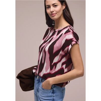 Street One Dropped Shoulder Bluse mit Tapedetails - Rosa - Damen Street One Dropped Shoulder Bluse mit Tapedetails - Rosa - Damen