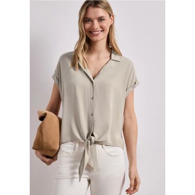 Street One Dropped Shoulder Bluse mit Bowling-Kragen - Beige - Damen Street One Dropped Shoulder Bluse mit Bowling-Kragen - Beige - Damen