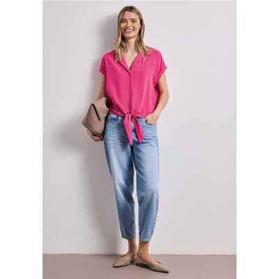 Street One Dropped Shoulder Bluse mit Bowling-Kragen - Pink - Damen Street One Dropped Shoulder Bluse mit Bowling-Kragen - Pink - Damen