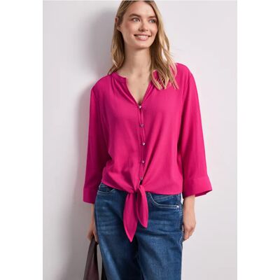 Street One 3/4-Arm Bluse mit Knotendetail - Pink - Damen Street One 3/4-Arm Bluse mit Knotendetail - Pink - Damen
