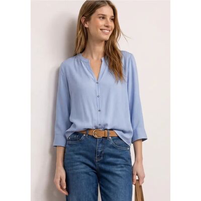 Street One 3/4-Arm Bluse mit Knotendetail - Blau - Damen Street One 3/4-Arm Bluse mit Knotendetail - Blau - Damen