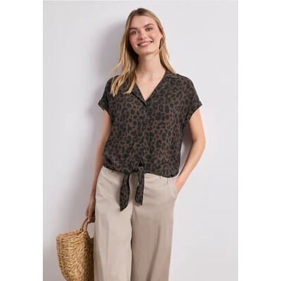 Street One Dropped Shoulder Bluse mit Bowling-Kragen - Braun - Damen Street One Dropped Shoulder Bluse mit Bowling-Kragen - Braun - Damen