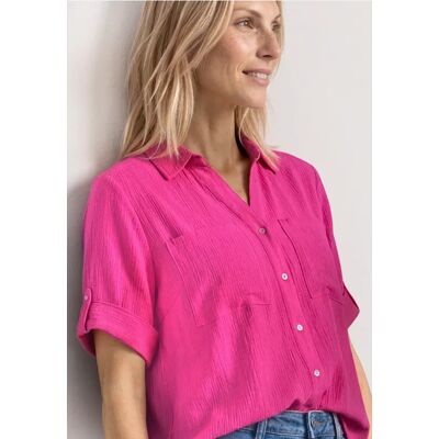 Street One Kurzarm Hemdbluse mit Turn-Up-Details - Pink - Damen Street One Kurzarm Hemdbluse mit Turn-Up-Details - Pink - Damen