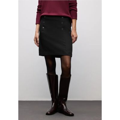 Street One Rock mit Knopfdetail - Schwarz - Damen Street One Rock mit Knopfdetail - Schwarz - Damen