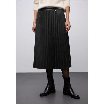 Street One Velours Plissée Rock - Schwarz - Damen Street One Velours Plissée Rock - Schwarz - Damen