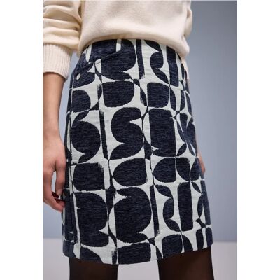 Street One Gemusterter Rock - Blau - Damen Street One Gemusterter Rock - Blau - Damen