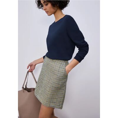 Street One Gemusterter Rock - Blau - Damen Street One Gemusterter Rock - Blau - Damen