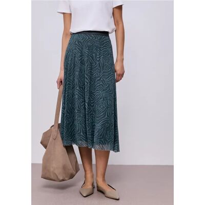 Street One Midi-Rock aus Mesh mit Plissée - Grün - Damen Street One Midi-Rock aus Mesh mit Plissée - Grün - Damen