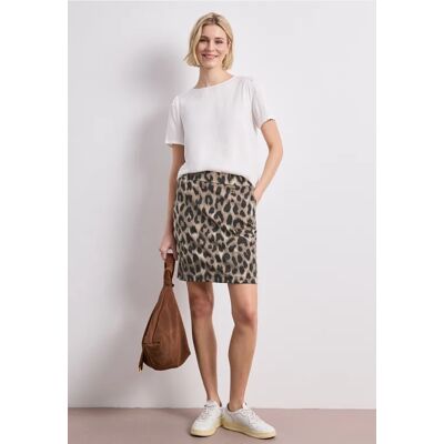 Street One Knielanger Rock mit Paperbag-Bund - Beige - Damen Street One Knielanger Rock mit Paperbag-Bund - Beige - Damen