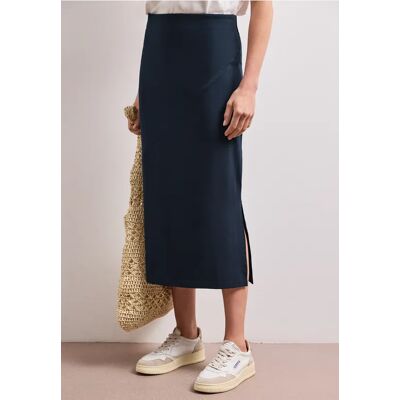 Street One Midi-Rock aus Jersey in Unifarbe - Blau - Damen Street One Midi-Rock aus Jersey in Unifarbe - Blau - Damen