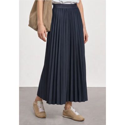 Street One Midirock in Plisséestruktur - Blau - Damen Street One Midirock in Plisséestruktur - Blau - Damen