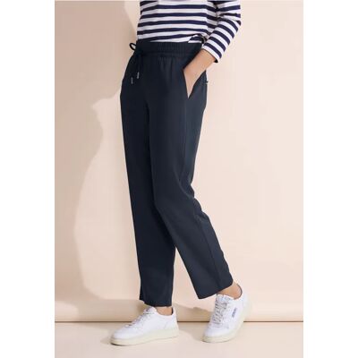 Street One Viskose Loose Fit Hose - Blau - Damen Street One Viskose Loose Fit Hose - Blau - Damen