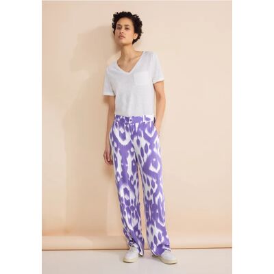 Street One Wide Leg Hose - Lila - Damen Street One Wide Leg Hose - Lila - Damen