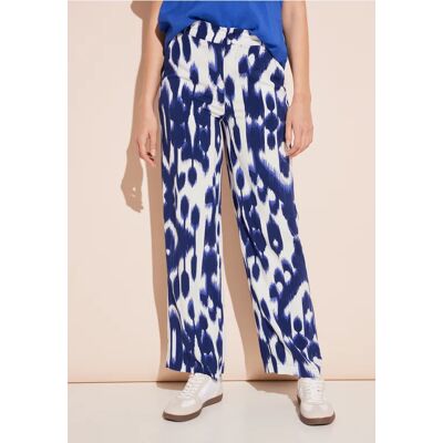 Street One Wide Leg Hose - Blau - Damen Street One Wide Leg Hose - Blau - Damen