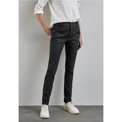 Street One Hose mit Coating - Schwarz - Damen Street One Hose mit Coating - Schwarz - Damen