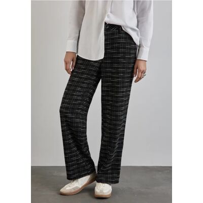 Street One Karierte Bouclé Hose - Schwarz - Damen Street One Karierte Bouclé Hose - Schwarz - Damen
