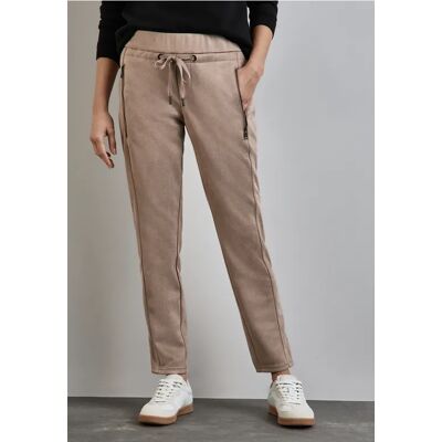 Street One Hose im Velours-Look - Beige - Damen Street One Hose im Velours-Look - Beige - Damen