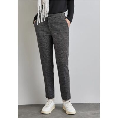 Street One Karierte Chino - Schwarz - Damen Street One Karierte Chino - Schwarz - Damen