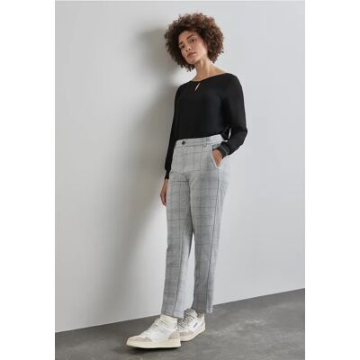 Street One Karierte Chino - Grau - Damen Street One Karierte Chino - Grau - Damen